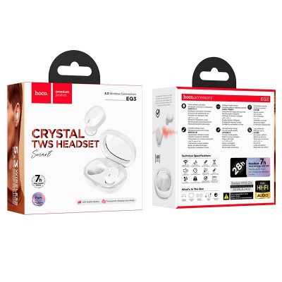 Навушники Hoco Smart true wireless BT headset EQ3 |BT5.3, 300mAh, 7h|