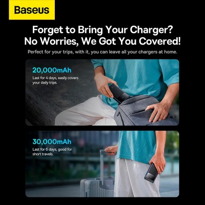 УМБ Baseus Star-Lord Digital Display Fast Charging Power Bank 20000mAh |2USB/Type-C, PD/QC, 22.5W/3A|