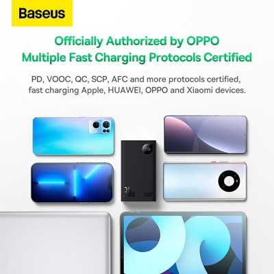 УМБ Baseus Adaman2 Digital Display Fast Charge Power Bank 20000mAh (VOOC Edition) |2USB/Type-C, PD/QC, 30W/3A|