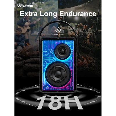 Акустика Xdobo Memory 1972 |BT5.3, TWS, EQ, AUX/TF, 80W, TWS,12h|
