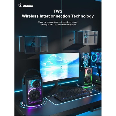 Акустика Xdobo Memory 1972 |BT5.3, TWS, EQ, AUX/TF, 80W, TWS,12h|